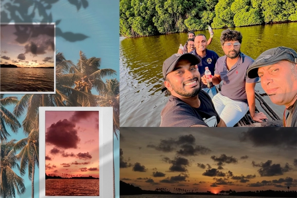 Dr. Upanith visiting the sunset at a river
