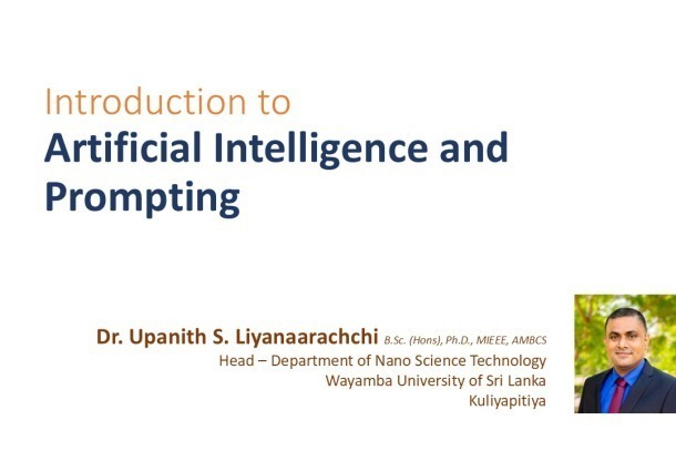 Dr. Upanith is conducting an Invited Lecture on "Introduction to Artificial Intelligence and Prompting" at the Physiological Society of Sri Lanka Regional Meeting 2024