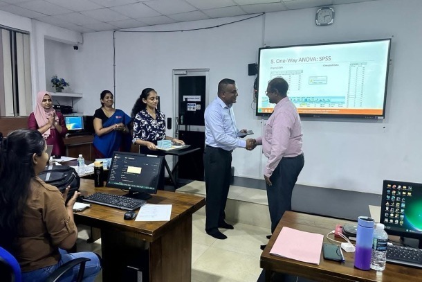 Dr.Upanith is attending to a Stat workshop