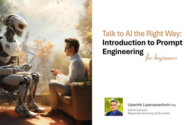 Dr. Upanith is doing a workshop about AI prompting